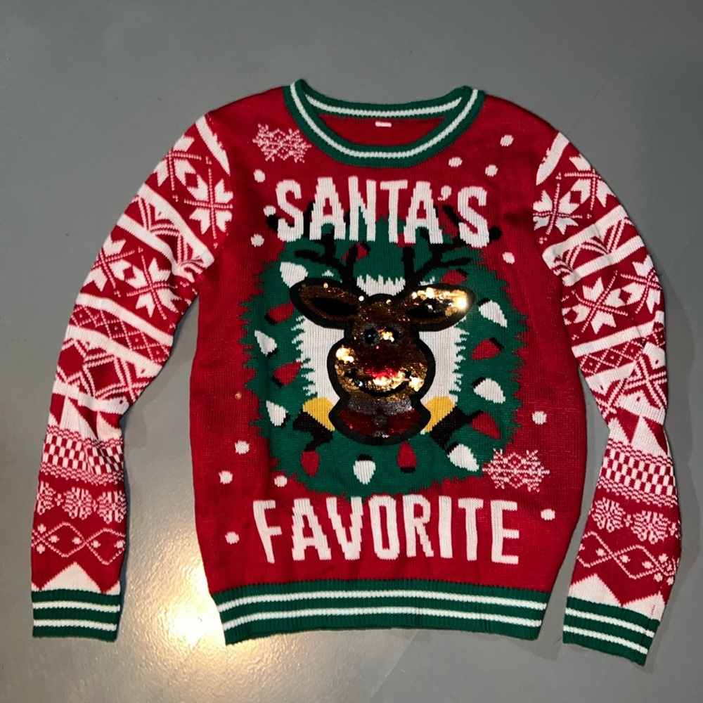 Christmas Sweater Grandma Sweater Rudolph Sequence